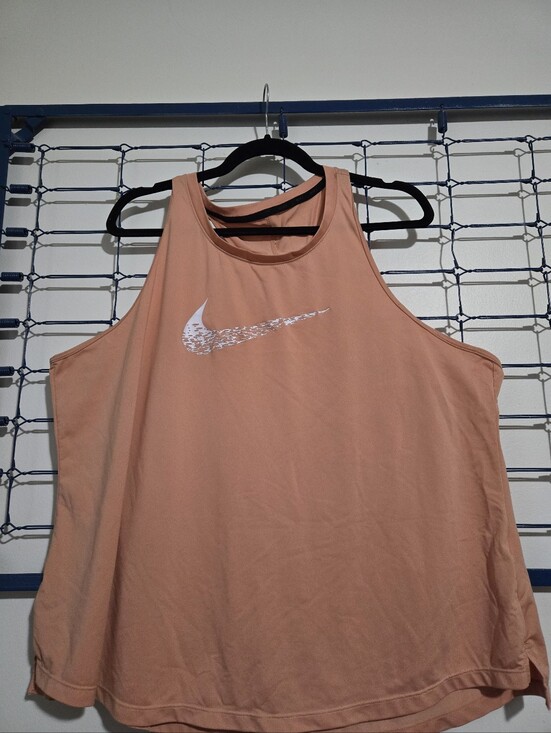 Nike Tops - Nike Peach-Orange Athletic Tank with White Swoosh